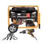 NEO TOOLS 04-732 Kolmefaasiline bensiinigeneraator 7.5 kW koos AVR-iga, elektriline käivitus, ratastega