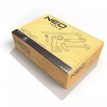 NEO TOOLS 11-338 219-osaline mehaaniku tööriistakomplekt pöördmutrivõtmete, pesade, mutrivõtmete, otsikute ja kuuskantvõtmetega vastupidavas karbis