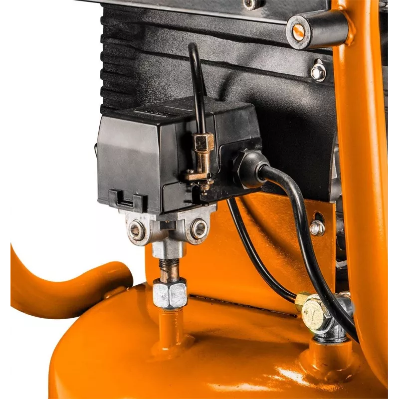 NEO TOOLS 12K010 Vertikaalne õliga määritud õhukompressor, 40 L paak, 230 V, 1,5 kW, 8 bar, 206 L/min imemine, rataste ja käepidemega