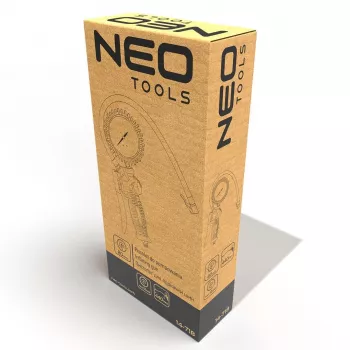 NEO Tools 14-718 5-osaline kompressori tarvikute komplekt spiraalvooliku, puhurpüstoli ja rehvi täitmispüstoliga