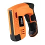 NEO Tools 16-050 Käsihaamerklammerija polsterdamiseks, isolatsiooniks ja dekoratiivtöödeks, reguleeritav jõud, J-tüüpi klamber 6-14 mm, must/oranž