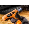 NEO Tools 17-083 20W Juhtmega kuumaliimipüstol tilkumisvastase otsikuga, 11mm liimipulkadega, integreeritud alusega, 230V, oranž/must