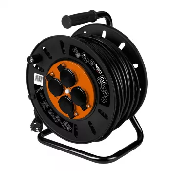 NEO TOOLS 30m raskeveo kaablirull 3G2.5 H07RN-F 4 Schuko pistikupesaga IP44