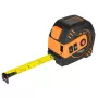 NEO TOOLS 67-100 laserkaugusmõõtja 5 m mõõdulindiga, 40 m ulatus, IP54, taustvalgustusega LCD, 2. klassi laser, 2 x AAA