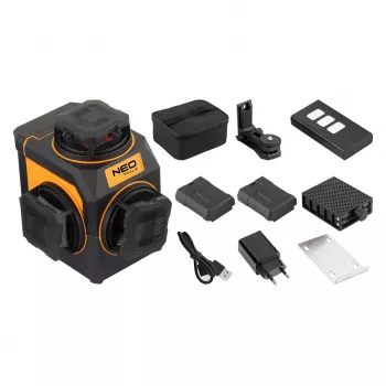 NEO TOOLS 75-145 3D lasertase, 12 rohelist joont, magnetiline kinnitus, kandekott