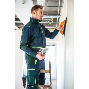 NEO Tools 81-216-XXXL meeste tööjope, hall/roheline, 65% polüester 35% puuvill, 245 g/m², 7 taskut, tugevdatud küünarnukid ja õlad, helkurdetailid, EN ISO 13688:2013