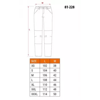 NEO Tools 81-228-M Kaitsetööpüksid CORDURA® põlvetugevdusega, 10 taskut, hall/must, suurus M
