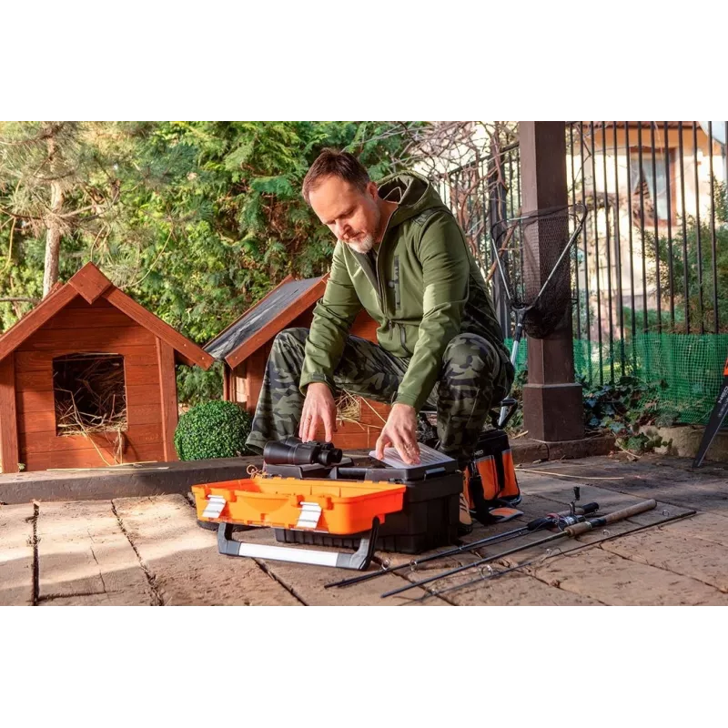NEO TOOLS 81-241-M tööpüksid põlvekaitsmete taskutega, hall/must, suurus M