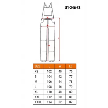 NEO Tools 81-246-XS Töösärk Graphite XS – 100% puuvill, EN ISO 13688