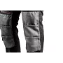 NEO TOOLS 81-248-XXL meeste tööpüksid 10 tasku ja põlvekaitsmete taskutega, hall/must, 100% puuvill, 270 g/m²