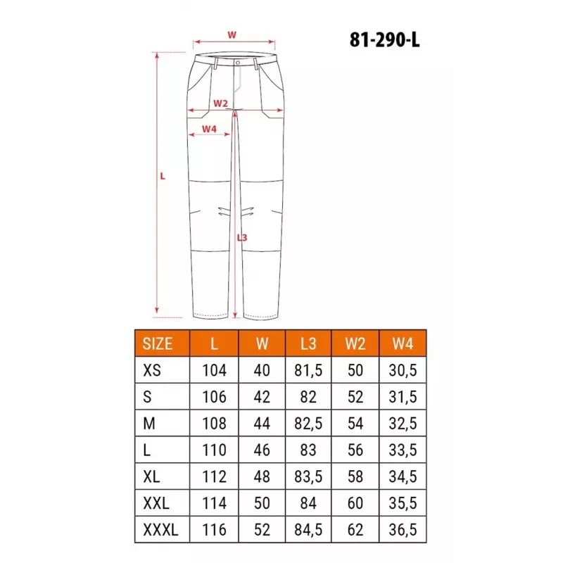 NEO Tools 81-290-L Kaitsetööpüksid must suurus L