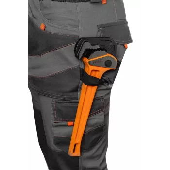 NEO Tools 81-325-L kaitsetööpüksid, suurus L, hall/must oranžide aktsentidega