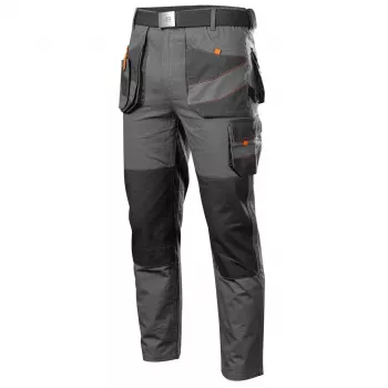 NEO Tools 81-325-L kaitsetööpüksid, suurus L, hall/must oranžide aktsentidega