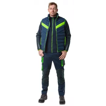 NEO TOOLS 81-534-XXL Tööpüksid, hall/must oranžide aktsentidega, suurus XXL, 9 taskut, tugevdatud põlved, helkurdetailid