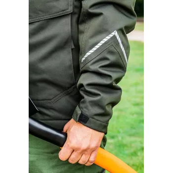 NEO Tools 81-573-XXL Softshell Tööjope Must/Hall Oranžide Aktsentidega, Veekindel, Hingav, Eemaldatav Kapuuts, Reflekteerivad Elementid, Unisex