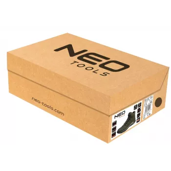 NEO TOOLS 82-751-40 S1P SRC Terasest varbakaitsega turvajalatsid, läbitorkekindla vahetallaga, seemisnahast, must/hall, suurus 40