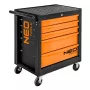 NEO TOOLS 84-214 Töökoja kapp, 5 sahtlit, 150 kg kogukoormus, punane/must