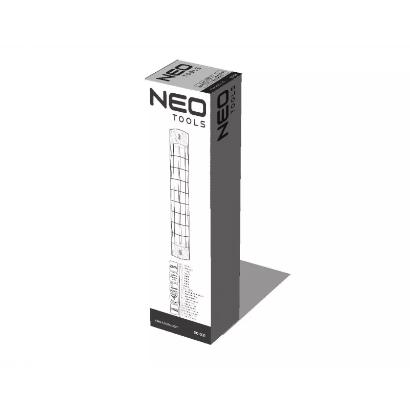 NEO TOOLS 90-031 Infrapunane elektrikeris 2000 W must IP44 seina-/laekinnitus