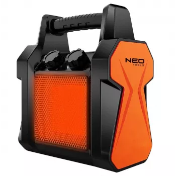 NEO Tools 90-061 Elektrikeris 3000W, 2 kütteastet, ventilaatorirežiim, reguleeritav termostaat, ülekuumenemiskaitse, must/oranž