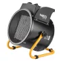 NEO Tools 90-064 2000W PTC keraamiline ventilaatorkütteseade, 3 kütteastet, reguleeritav termostaat, ülekuumenemis- ja ümberkukkumiskaitse, must/hall
