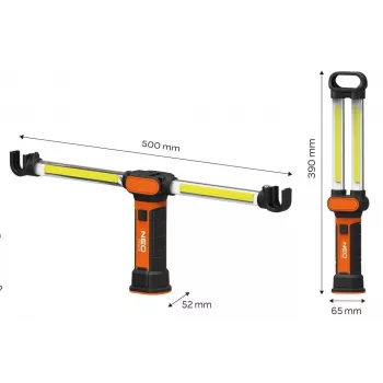 NEO TOOLS 99-066 Laetav COB LED töötuli magnetilise aluse ja pöördkonksuga, 300 lm