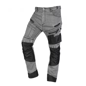 NEO TOOLS DENIM Tööpüksid Oxfordi tugevdustega, hall, suurus XS