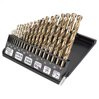 NEO TOOLS HSS-Co Metallpuurikomplekt 1.0-10.0 mm, 19-osaline