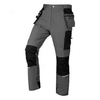 NEO TOOLS meeste Mix&Match 4-suunalise venivusega tööpüksid Cordura tugevdusega, hall/must, suurus S
