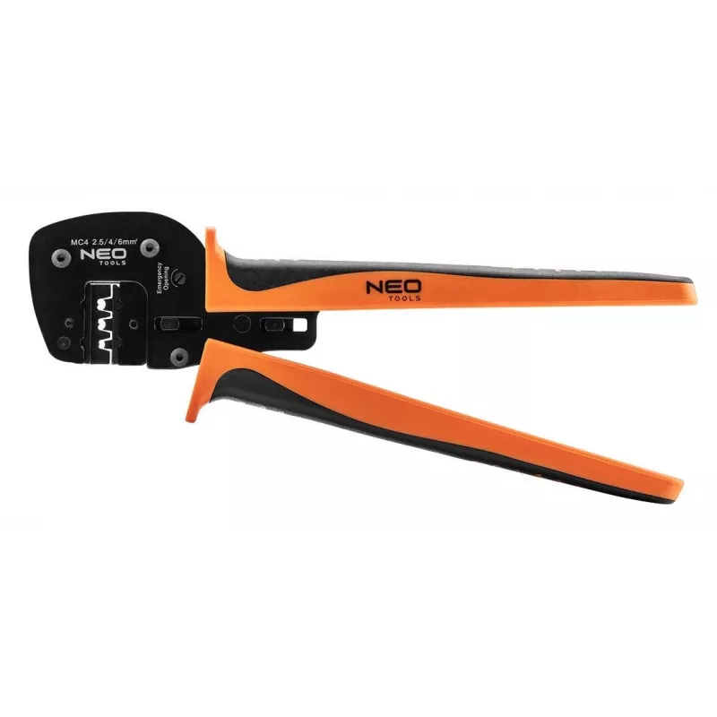 NEO TOOLS Päikesepaneelide tööriistakomplekt (01-559) – 6-osaline MC4 pressimise, eemaldamise ja lõikamise komplekt pistikutega ja kohvriga