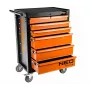 NEO Tools töökojakapp 6 sahtliga, 280 kg kogukoormus, lukustatav, kuullaagritega liugurid, ümberminekuvastane, 4 ratast, teras