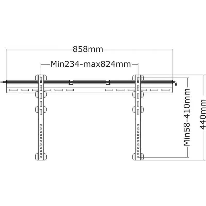 Neomounts PLASMA-W065 Fikseeritud TV seinakinnitus 37-75 tolli ekraanidele, hõbedane, 50 kg kandevõime, VESA 200x200 kuni 600x400