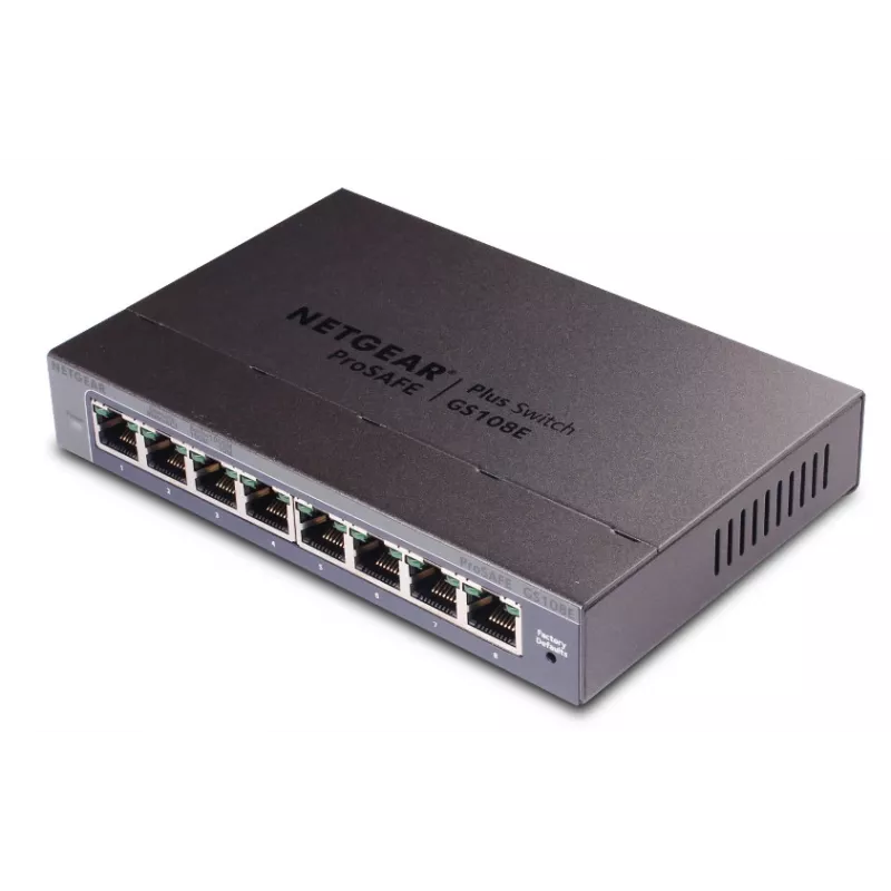 Netgear GS108E-400EUS 8-Port Gigabit Ethernet Plus Switch (Smart Managed Plus)