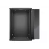 NETRACK 019-180-645-022 Seinale riputatav kapp 19 inch 18U 450mm Klaasuks Must Eemaldatavad külgpaneelid