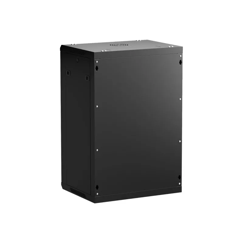 NETRACK 019-180-645-022 Seinale riputatav kapp 19 inch 18U 450mm Klaasuks Must Eemaldatavad külgpaneelid