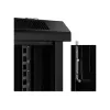 NETRACK 019-180-645-022 Seinale riputatav kapp 19 inch 18U 450mm Klaasuks Must Eemaldatavad külgpaneelid