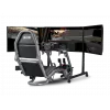 Next Level Racing põrandaalus ümmarguse toruga vabaltseisev ühe monitori alus kuni 3x43 tolli kõrguse reguleerimise ja kallutamisega maksimaalne kandevõime 50 kg must