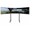 Next Level Racing põrandaalus ümmarguse toruga vabaltseisev ühe monitori alus kuni 3x43 tolli kõrguse reguleerimise ja kallutamisega maksimaalne kandevõime 50 kg must