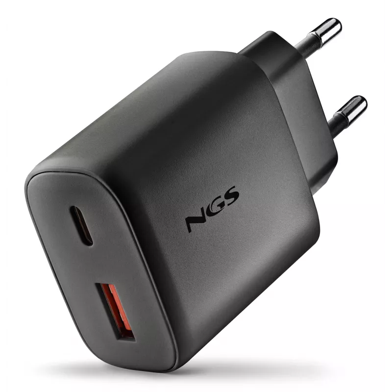 NGS ERA 45W USB-C + USB-A seinälaadija (must)