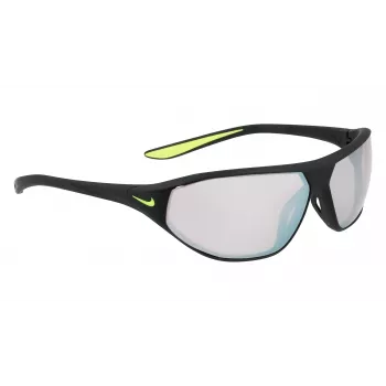NIKE AEROSWIFTEDQ0 Unisex Sport Päikeseprillid - Matt Must, Hall Toon, 65 mm Lääts