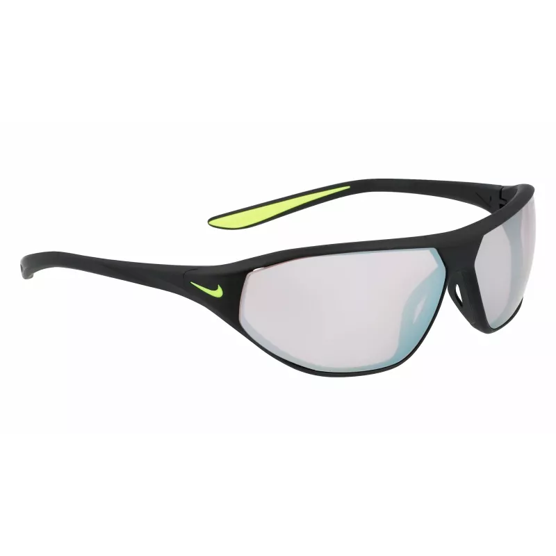NIKE AEROSWIFTEDQ0 Unisex Sport Päikeseprillid - Matt Must, Hall Toon, 65 mm Lääts