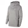Nike Essentials naiste lehterkaelusega fliisist dressipluus Dark Grey Heather suurus S