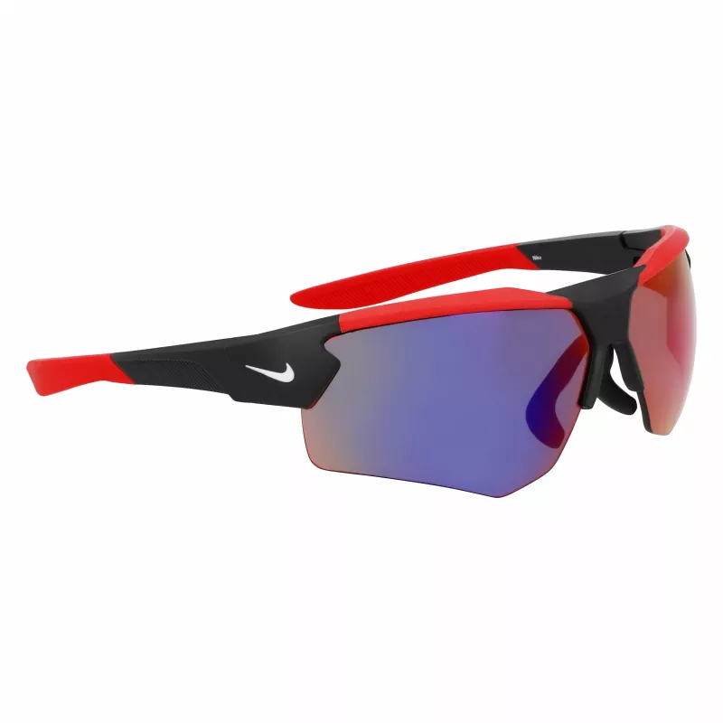 NIKE meeste sportlikud ristkülikukujulised päikeseprillid NKEV24037-12 - must raam, hall lääts, 71 mm läätse laius