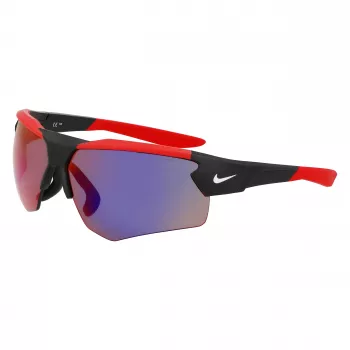 NIKE meeste sportlikud ristkülikukujulised päikeseprillid NKEV24037-12 - must raam, hall lääts, 71 mm läätse laius