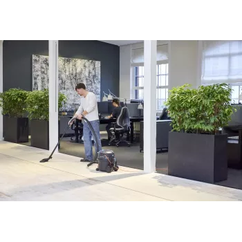 Nilfisk Office kuivtolmuimeja kaablirulliga, taaskasutatud plastikust, 10L, 800W, HEPA H13, 62dB