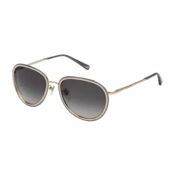 NINA RICCI Naiste Kassiprilli Päikeseprillid SNR057570361 - Must Atsetaatraam, Hall Gradientlääts