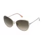 NINA RICCI Naiste päikeseprillid SNR302-600A32 Havana/Pruun Kilpkonn raamiga Pruun Gradient läätsed 60/16/135 mm
