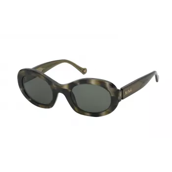 NINA RICCI Naiste päikeseprillid SNR321520P66 Havana Brown atsetaatraamiga gradienthallide läätsedega 52mm