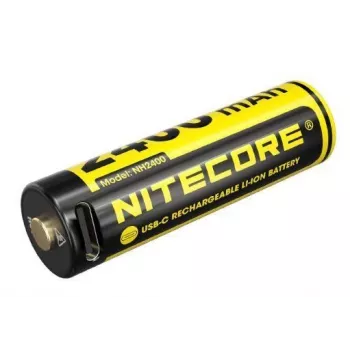 NITECORE NH2400 Laetav Li-ion AA Aku 2-Pakk | 1.5V Püsiv Väljund, USB-C Laadimine, 2400mWh
