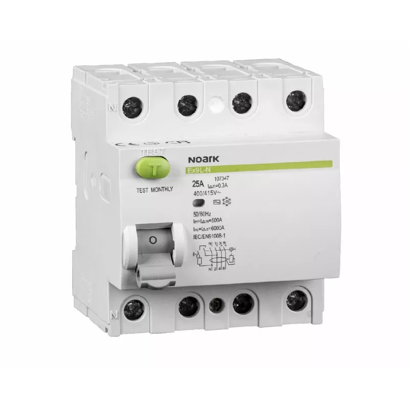 NOARK Ex9L-N RCCB 4-poolne 63A 100mA Tüüp A 6kA