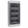 NOARK Pindpaigaldatav plastkarp, IP65, 4 rida, 48 moodulit, läbipaistev uks, hall